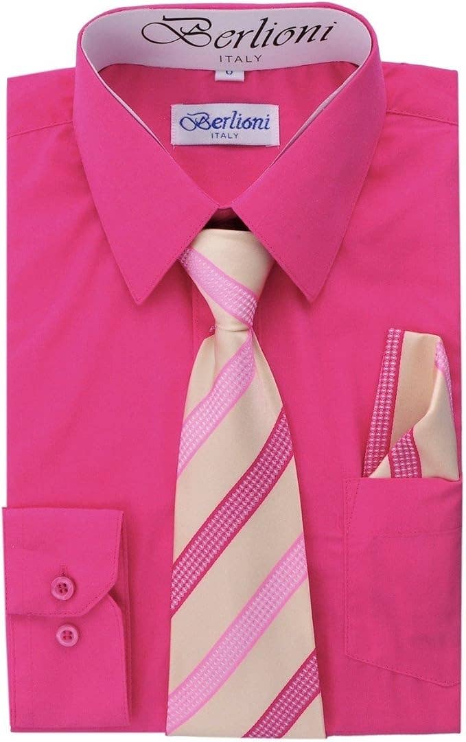 iGirlDress - Wholesale Top & Pant Set - Kids - Mystery Box – Boys’ Solid Dress Shirt & Tie Set (20 Pieces) 5
