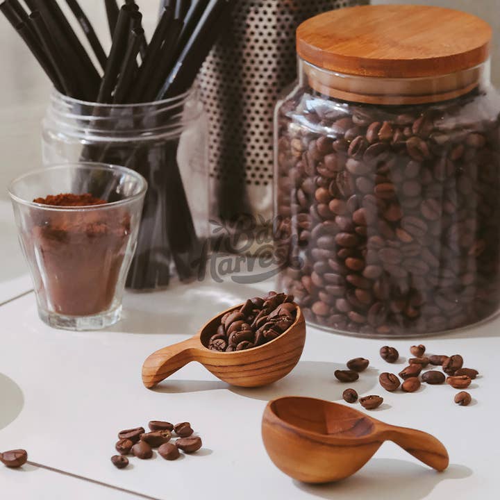 Bali Harvest - Wholesale Measuring Spoon - Teak Wooden Scoop - Flour Coffee Spice Sugar Measuring Spoon3