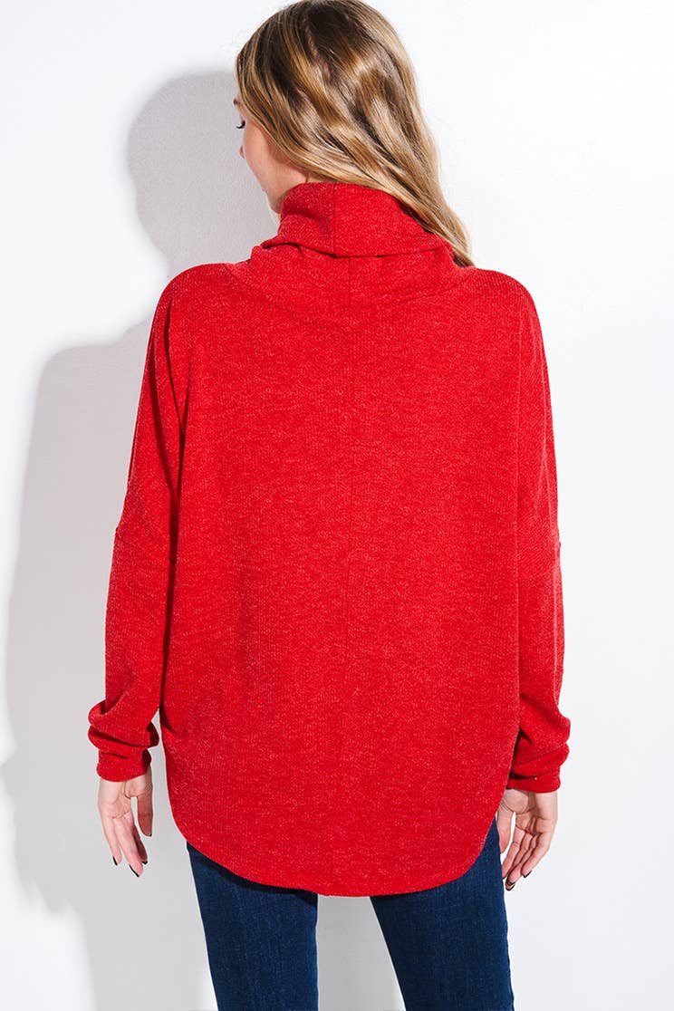 Phil Love - Wholesale Tunic - Women's - T916G9397 - Cowboy Christmas Women's Cowl Neck Knit Top4