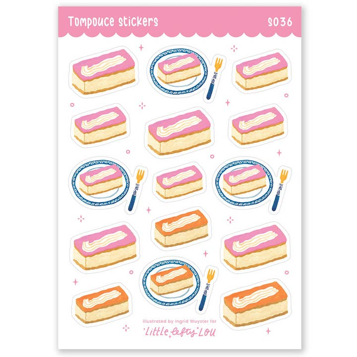 Tompouce Stickers Waterproof for wholesale by Little Lefty Lou