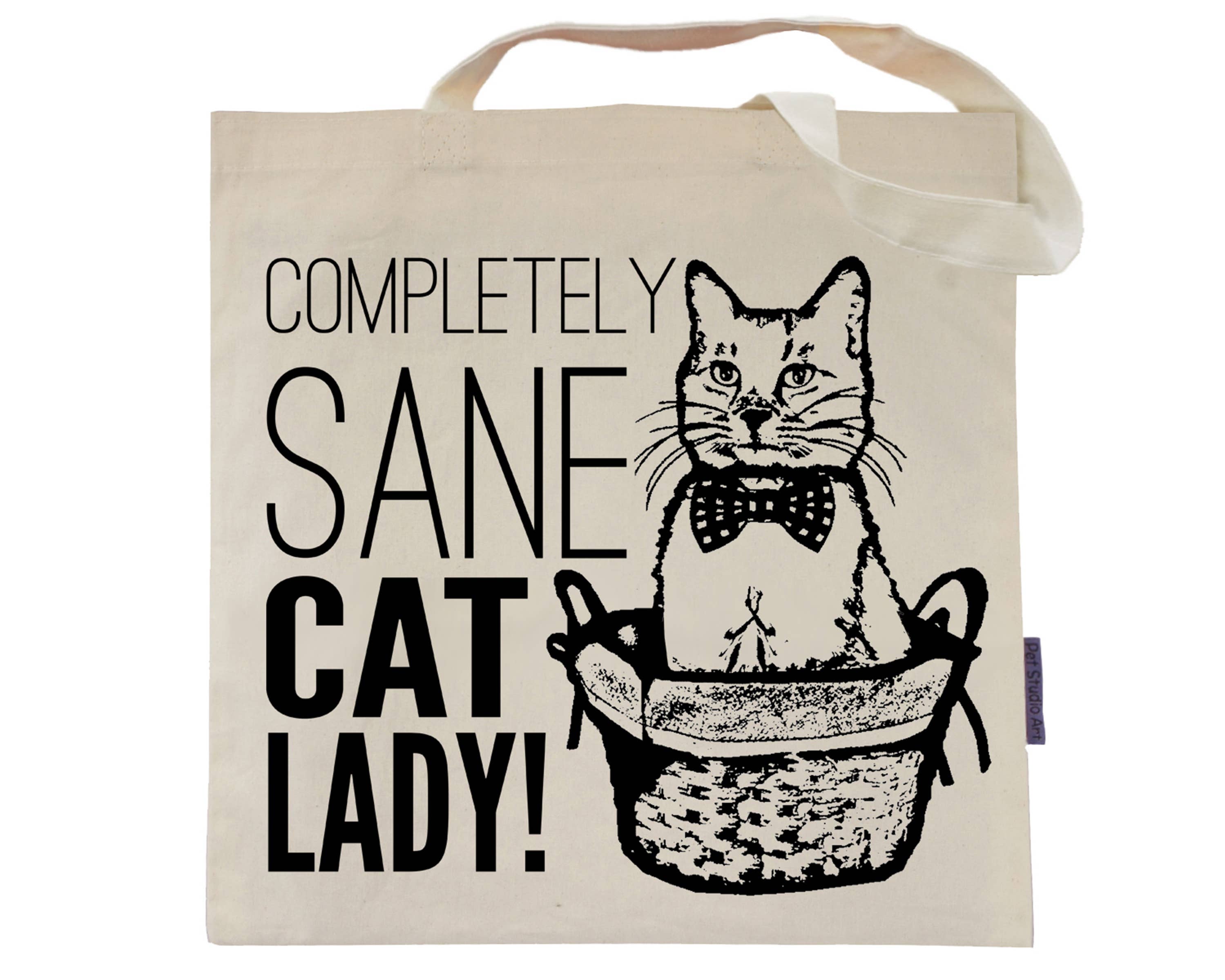 Spicy Kitten Designs - Wholesale Tote Bag - Women's - Completely Sane Cat Lady Tote Bag4