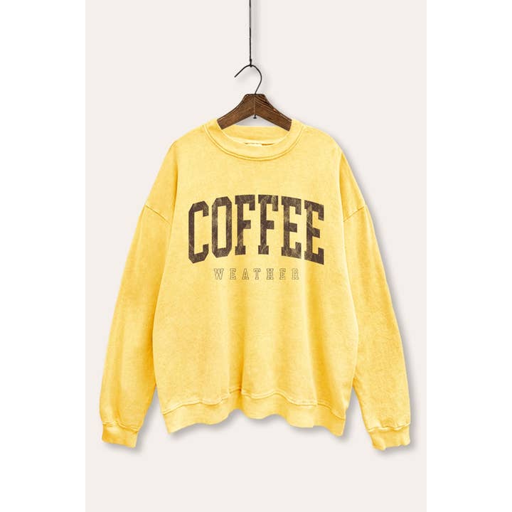 VINTAGE POINT USA - Wholesale Graphic Sweatshirt - Women's - COFFEE WEATHER GRAPHIC SWEATSHIRT7