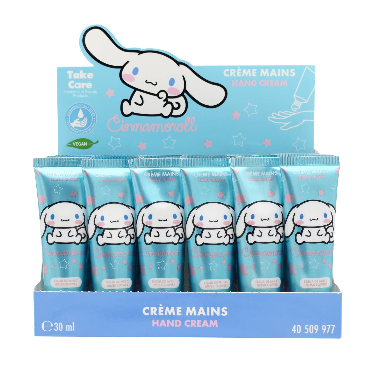 Takecare – wholesale Handkräm – Cinnamoroll fuktgivande handkräm med jordgubbdoft, vegansk, för barn och junior, 30 ml, Take Care1