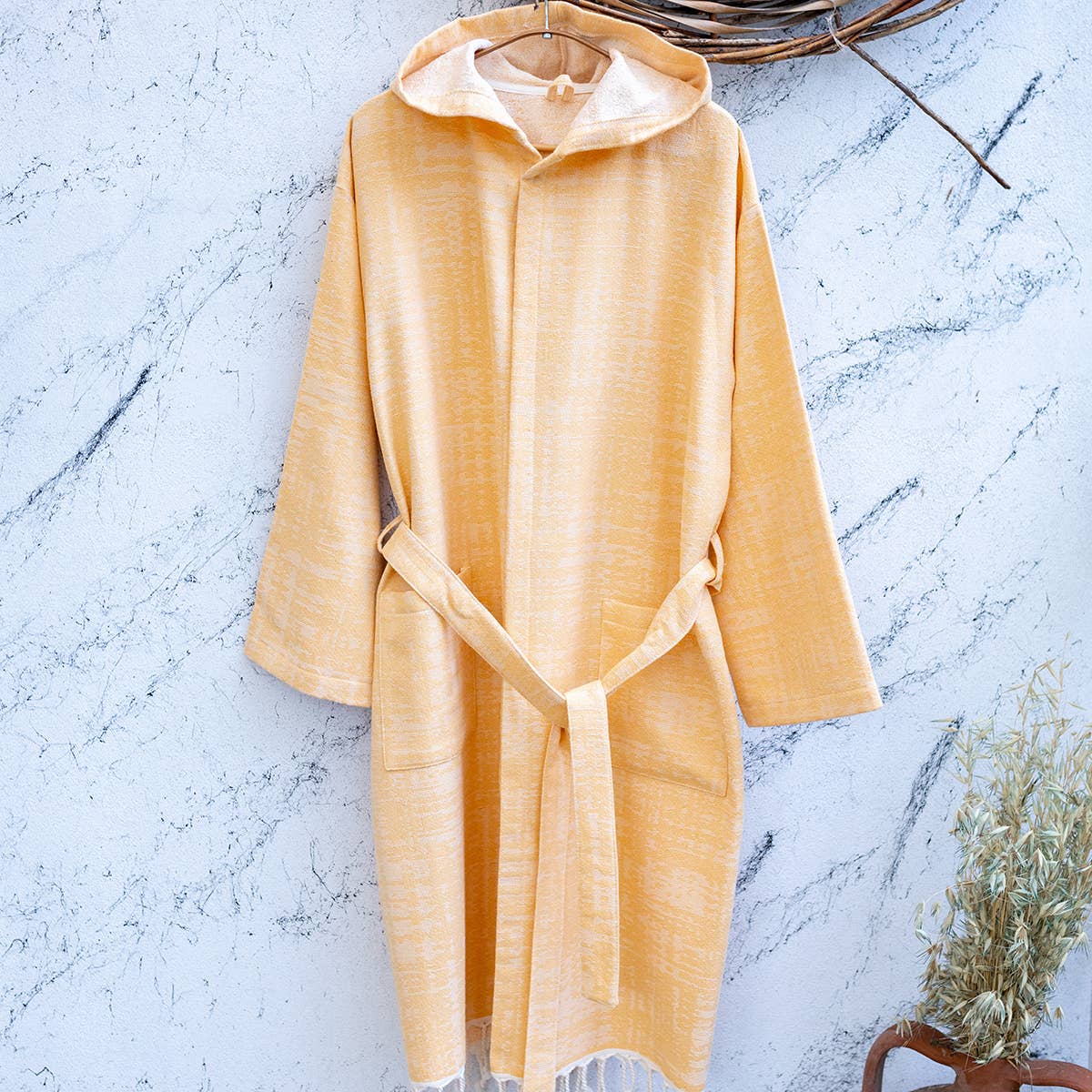 Kikoya - Wholesale Robe - Unisex - Terrybacked Bathrobe Turkish Cotton Light Weight Hood Quick29