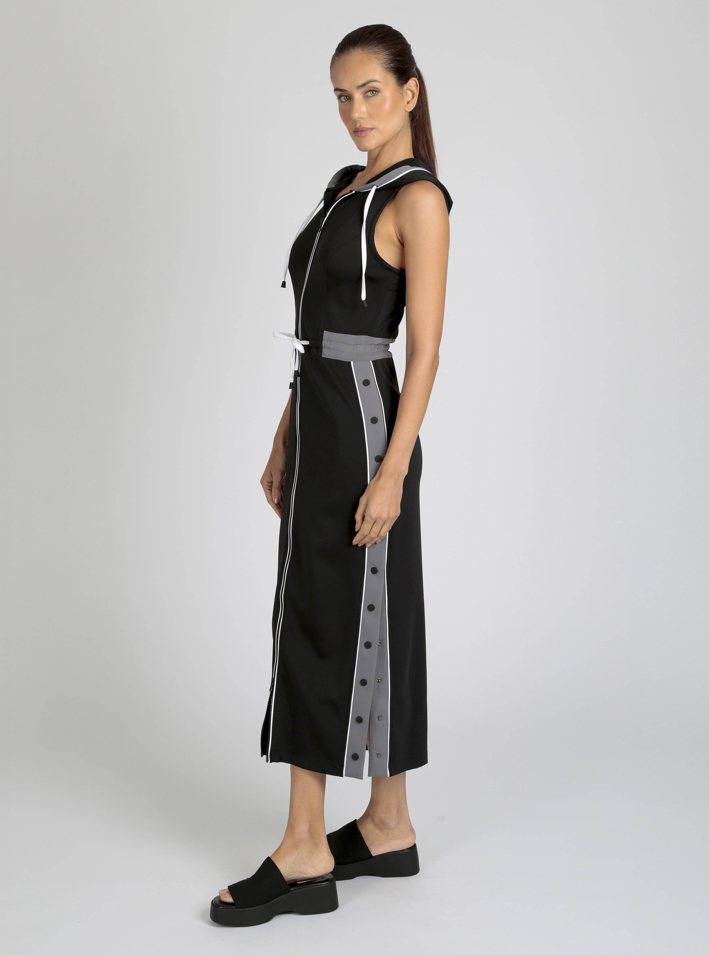 BLACK CHARCOAL VISTA TRACK DRESS for wholesale on Faire4