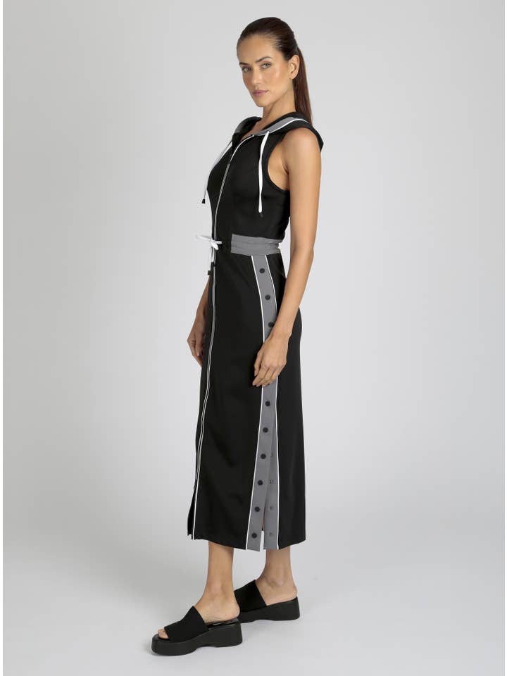 BLACK CHARCOAL VISTA TRACK DRESS for wholesale on Faire4