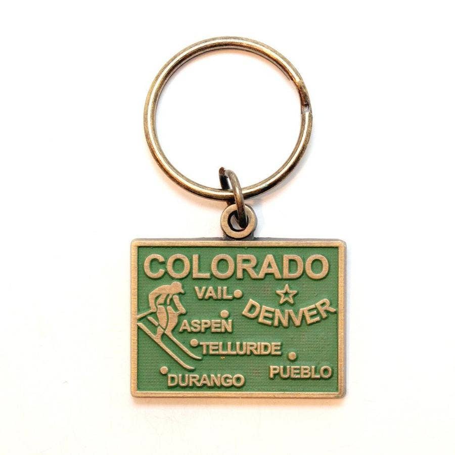 Gleeful Peacock - Wholesale Keychain - Unisex - Colorado Keychain - High Quality Thick Metal State Love0