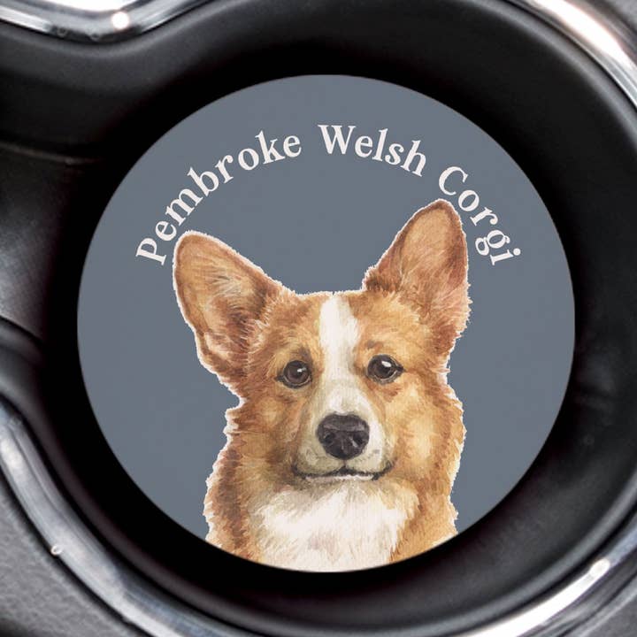Pembroke Welsh Corgi Car Coaster Single Pack for wholesale by P. Graham Dunn