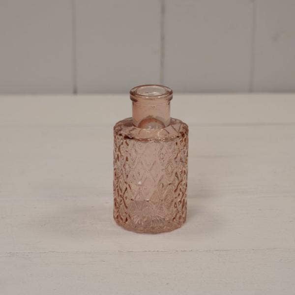 Geko Products - Wholesale Vase - Rose Mini Geometric Glass Bottle (H9.2cm) TD5cm Weight-103g