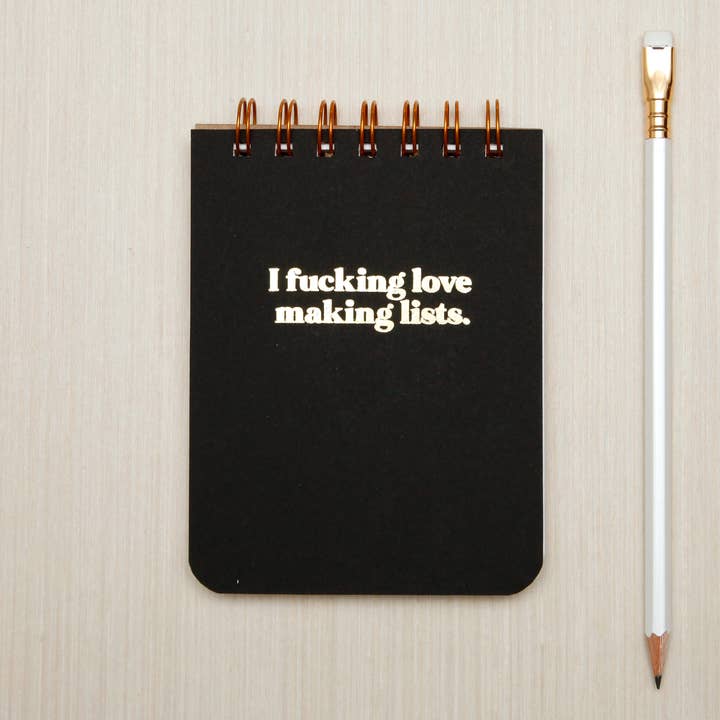 Small Checklist Notepad - I fucking love making lists for wholesale by Original Brooks