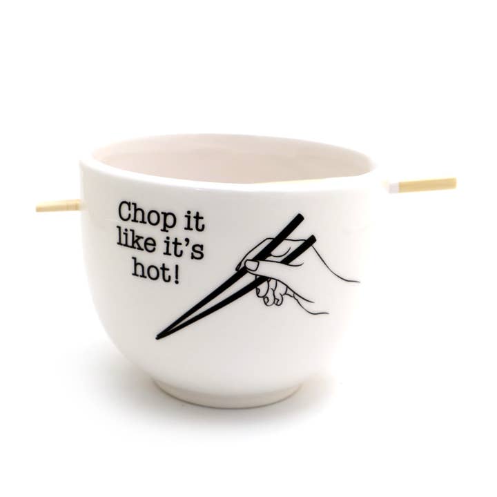 Chop it Like It's Hot Noodle bowl for wholesale by Lenny Mud