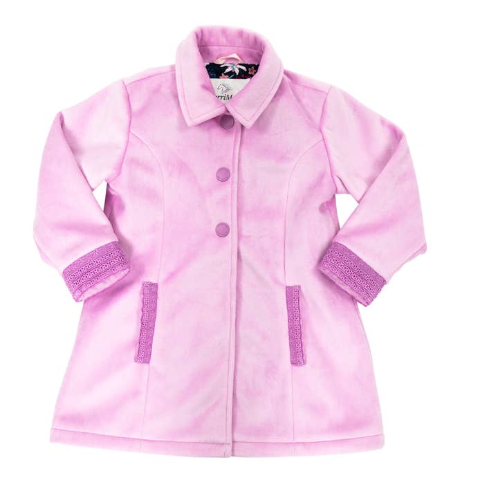 Party Coat in Lilac with Eyelet (12m-7y) for wholesale by MerriMane