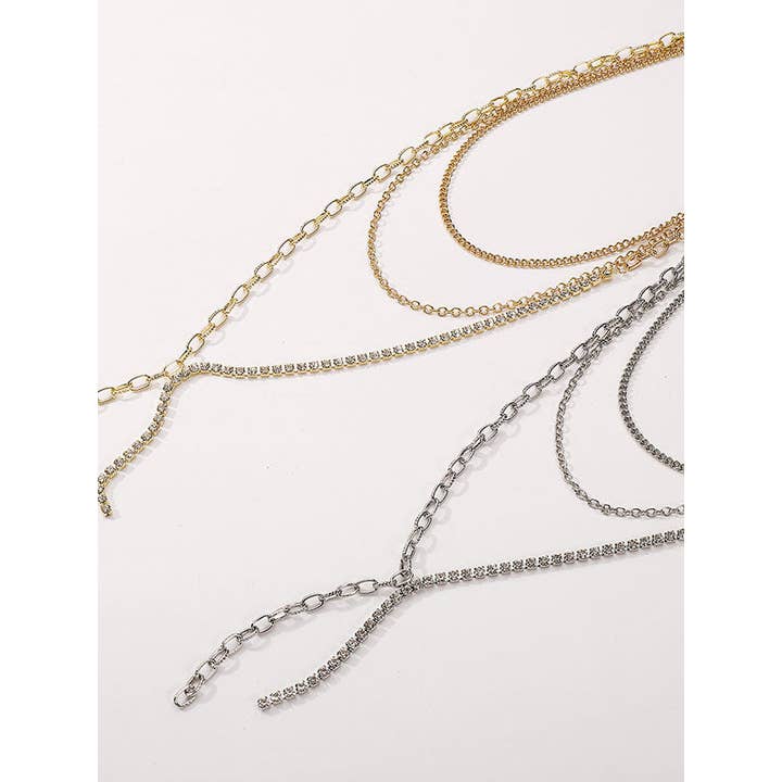 StyleGalX - Venta al por mayor Collar en Y - Cadenas, piedras del Rin en capas, collares y accesorios