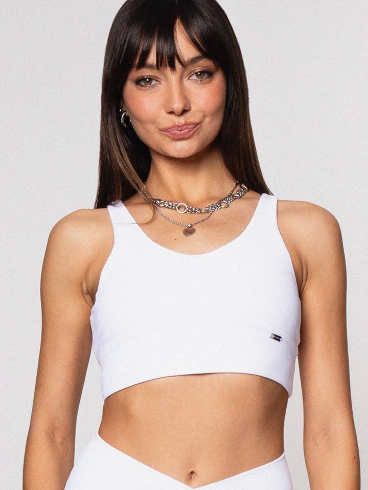 Palms Bra in Marsh. White for wholesale by Believe Athletics