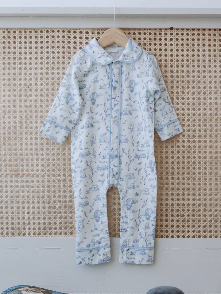 Jumpsuit - Toile De Jouy/Blue for wholesale by Atelier Babbi