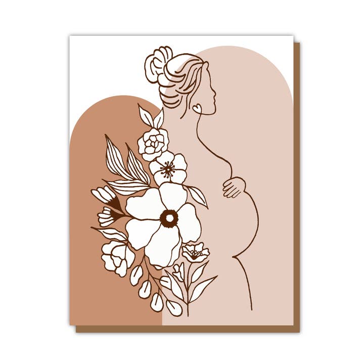 Boho Pregnancy Card for wholesale by Teluna