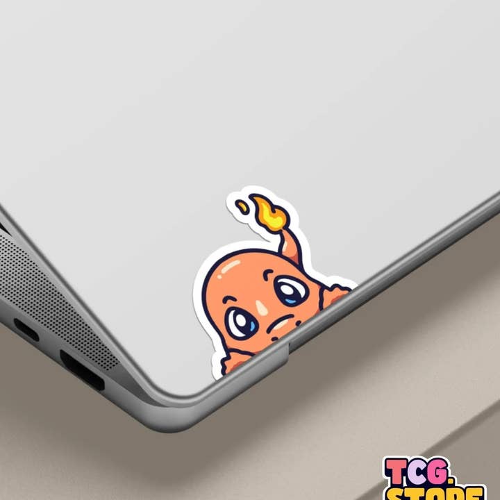 TCG.Store - TCGDOTSTORE - Wholesale Sticker - Charmander Peeking Pokémon Sticker9