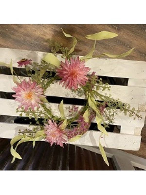 Vildblomst m/Zinnia stearinlysring for engroshandel hos DNS Designs