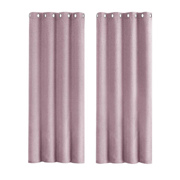 Lavender Lilac Lined Blackout Eyelet Curtain Pair - 46 x 63 Inch Drop for wholesale by Happy Homewares