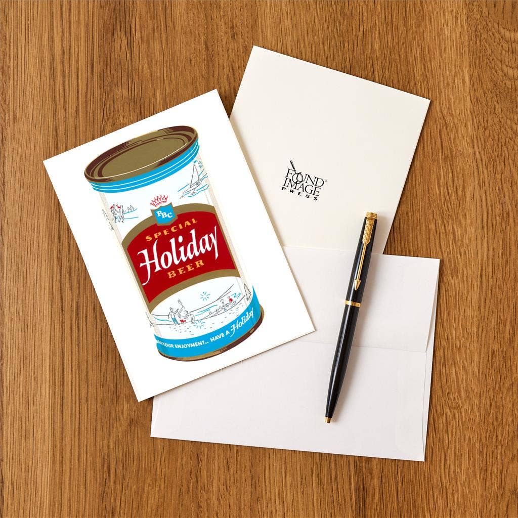 Found Image Press - Wholesale Stationery/Notecard Set - Greeting Card BV-206 Special Holiday Beer1