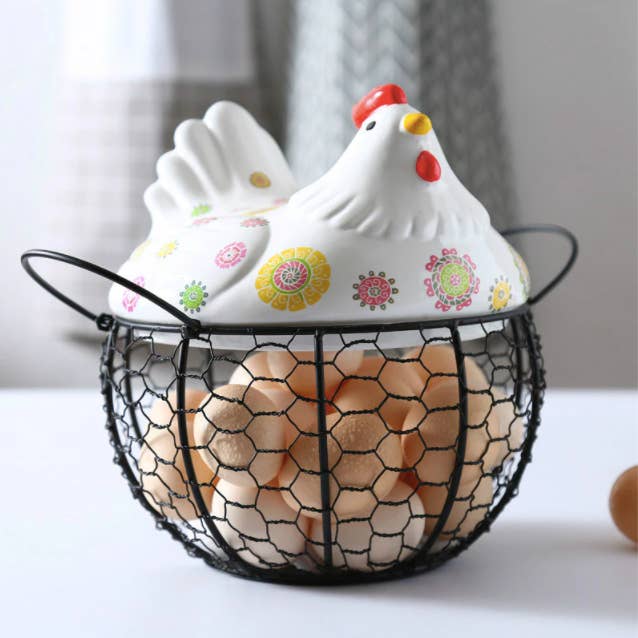 Ceramic Egg Storage Basket for wholesale by Homerely (We Cover All Import Duties)