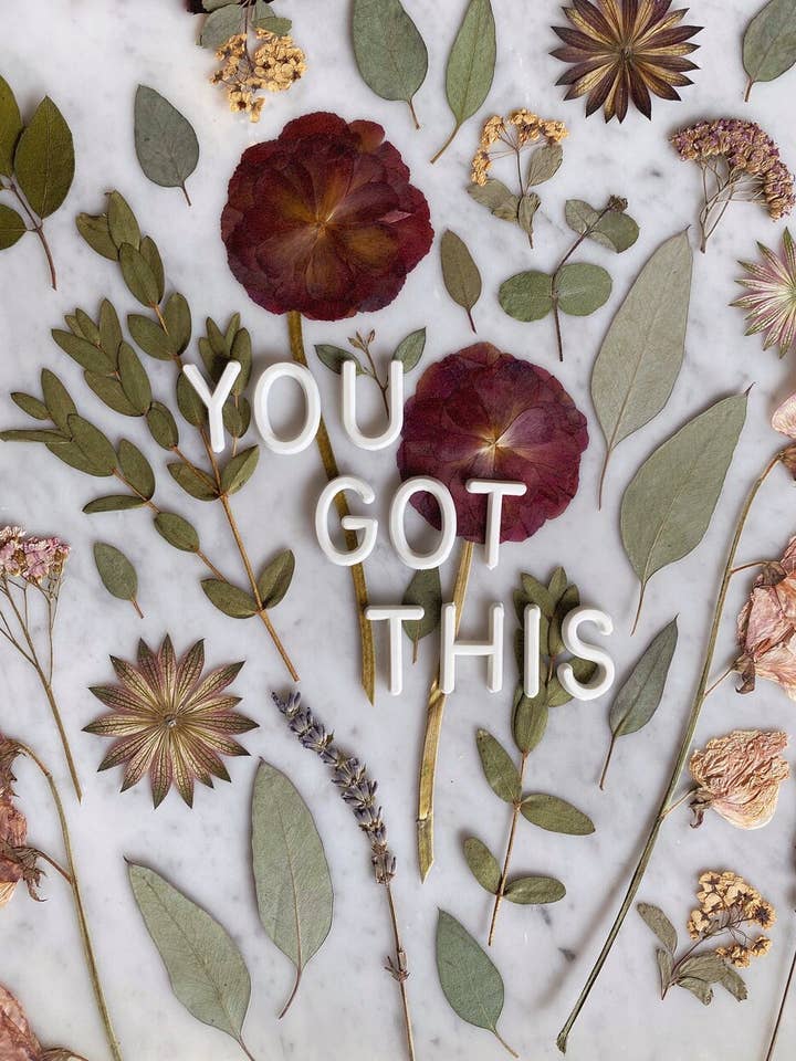 You Got This Pressed Flower Print for wholesale by Framed Florals