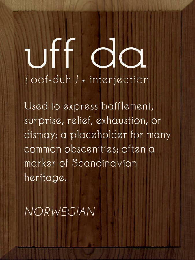 SAWDUST CITY – Sinal por atacado – Placa de Parede de Pinheiro Nodoso com a Definição de Uff Da3