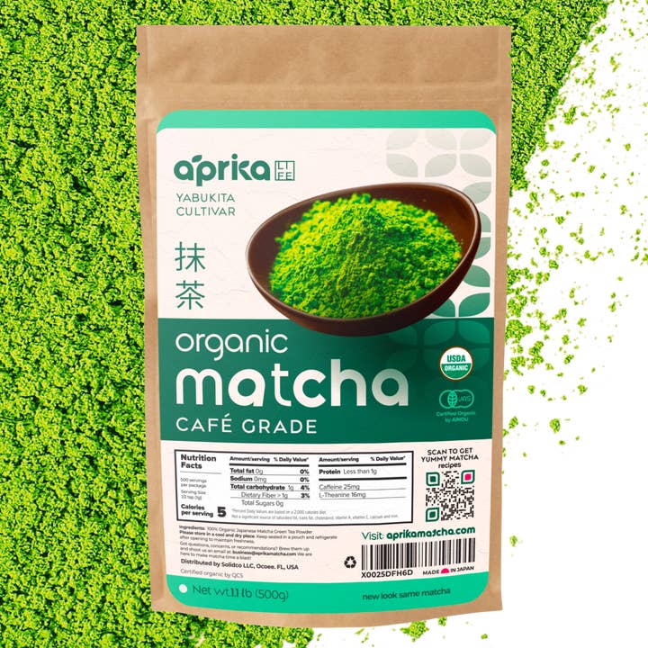 Aprikalife - Wholesale Loose Tea - Japanese Café Grade Matcha Green Tea Powder – 500g (1.1 lb)