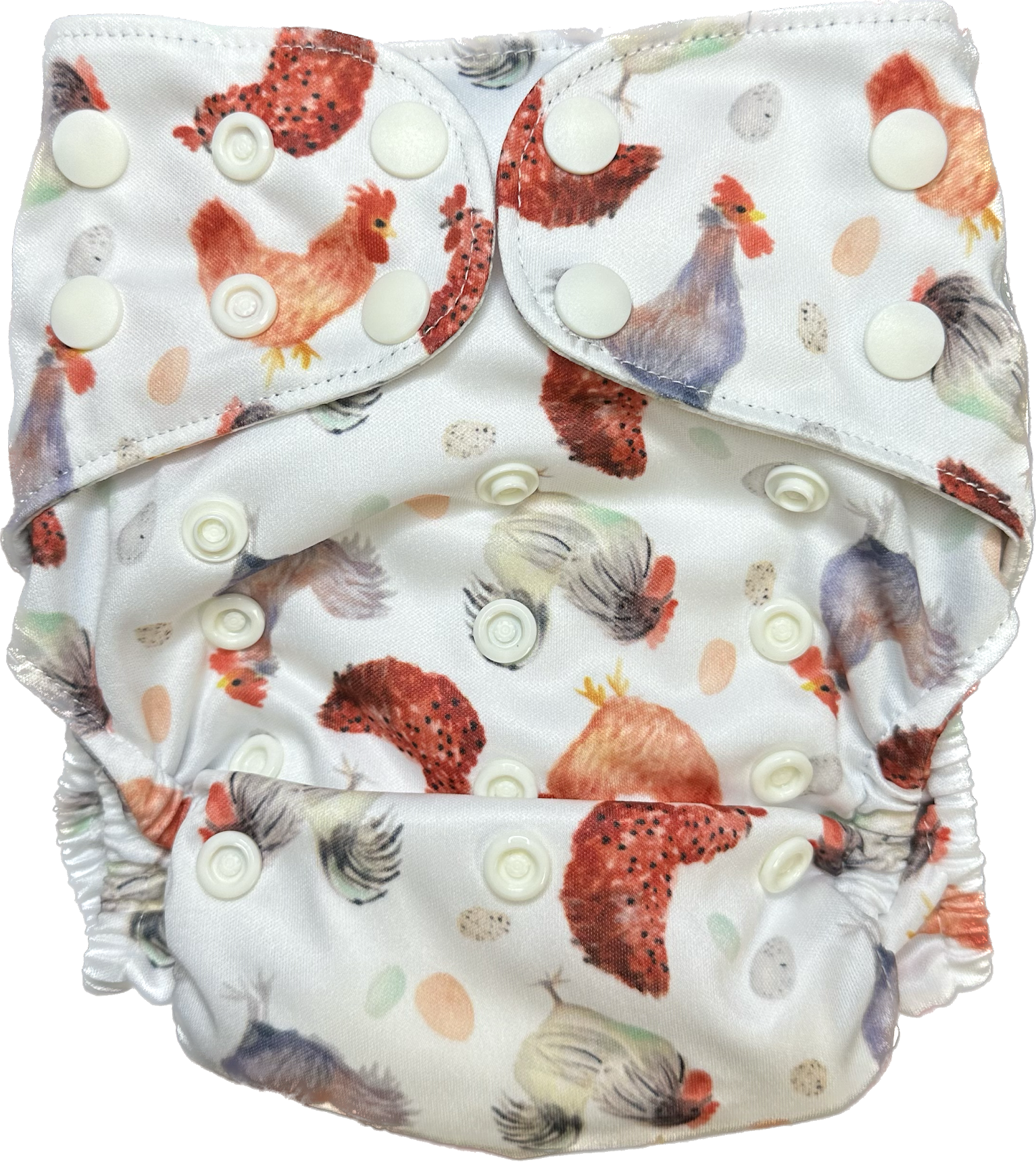 Moon & Chief, LLC - Venta al por mayor Pañales de tela - Bebés - Paño ecológico TOA con diseño de gallinas - Feelin' Clucky0