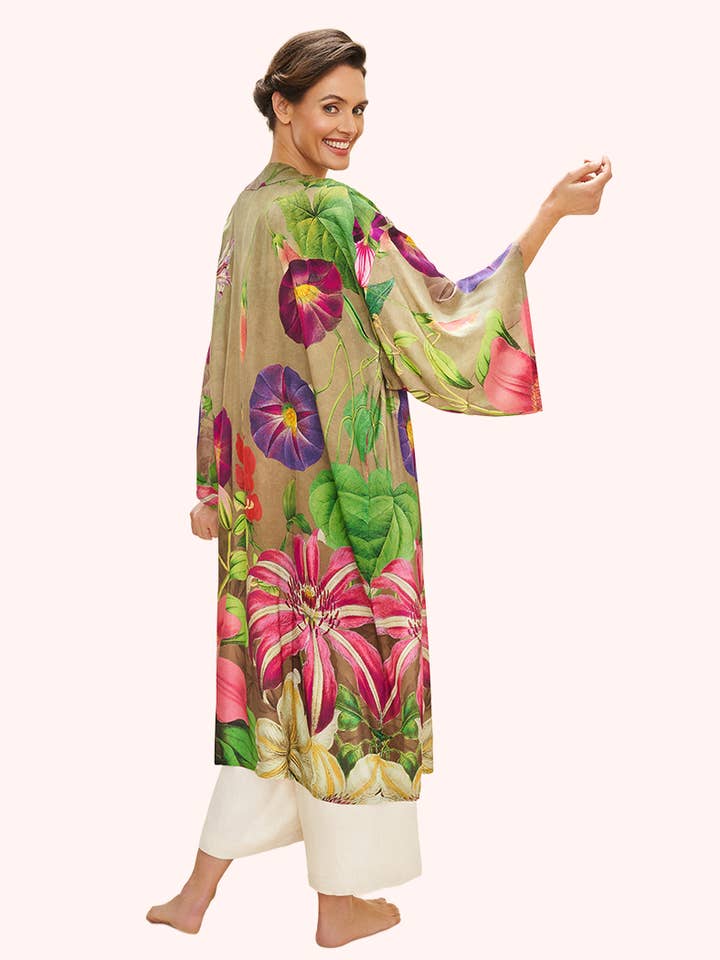 Oversized Botanicals Kimono Gown for wholesale by Powder Design inc - US