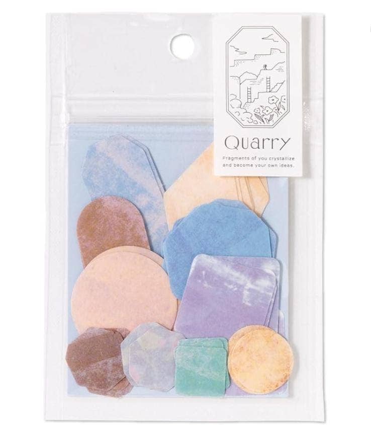 「FUNJI」In Japan - Wholesale Sticker - Quarry Stone Pastel Flake Sticker Set for Scrapbooking2