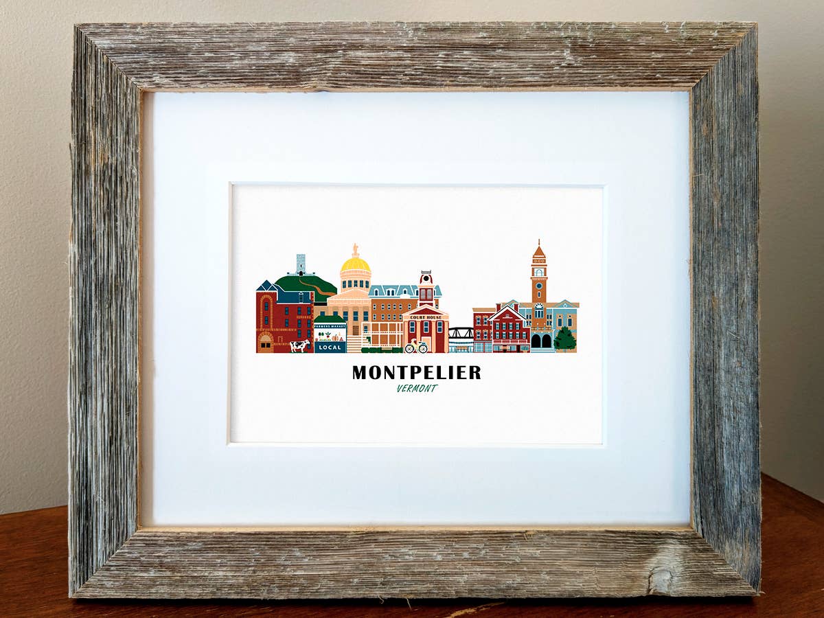 Soijen Illustrations - Wholesale Art Print - Montpelier Vermont Cityscape Print2
