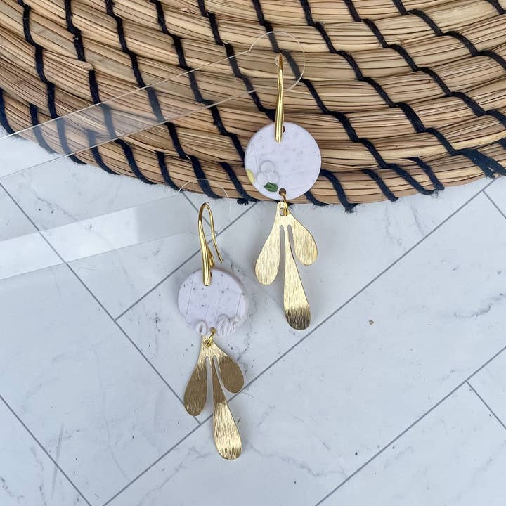 Flowers Polymer Clay Earrings for wholesale by Aura Simply Creates