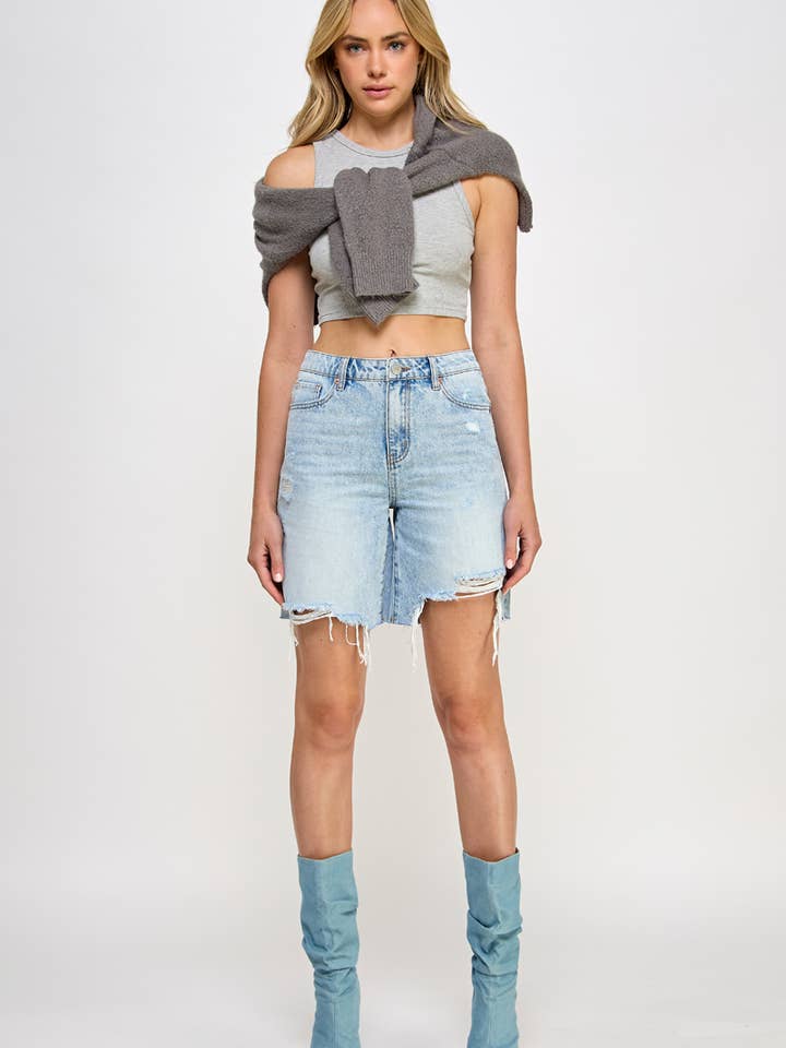 BERMUDAS HOLGADAS DE TALLE ALTO para venta al por mayor de Insane Gene USA