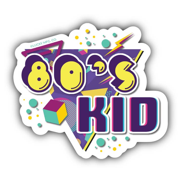 Pegatina de vinilo 80's Kid para venta al por mayor de Lucky Mfg. Co.