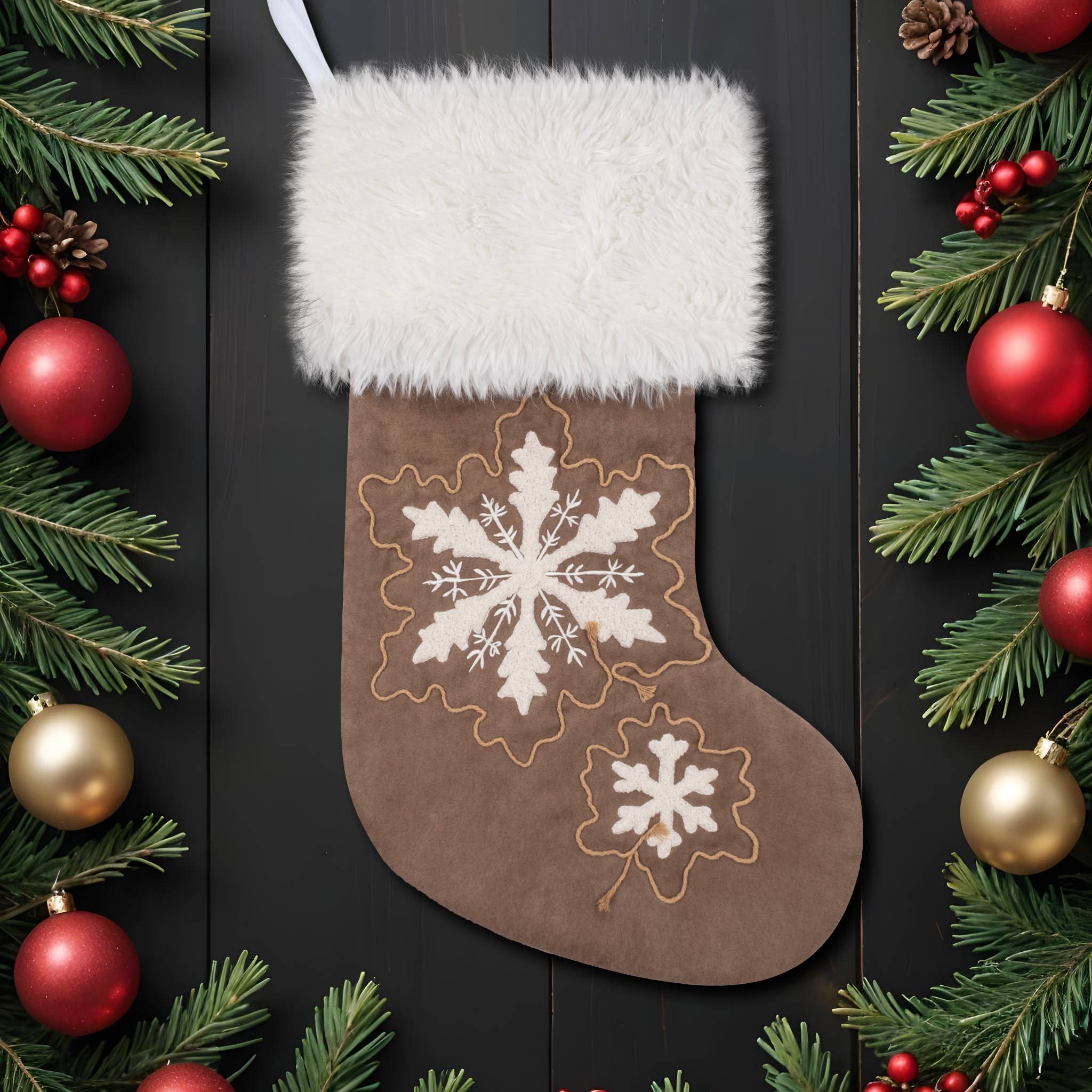 GEXWORLDWIDE - Vente Collants festifs - Bas de Noël matelassés classiques Heritage Suede2