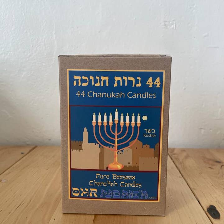 Ohr Judaica - Wholesale Tapered Candle/Candlestick - Handmade Beeswax Chanukah Candles - 44 Pack1