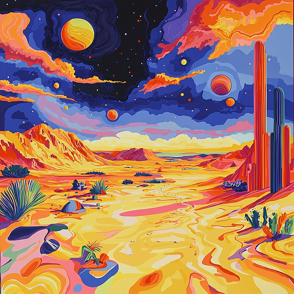 Artistry Rack - Wholesale DIY Craft Kit - Dali Inspired Surreal Desert Dreams - DIY Painting By Numbers Kit2