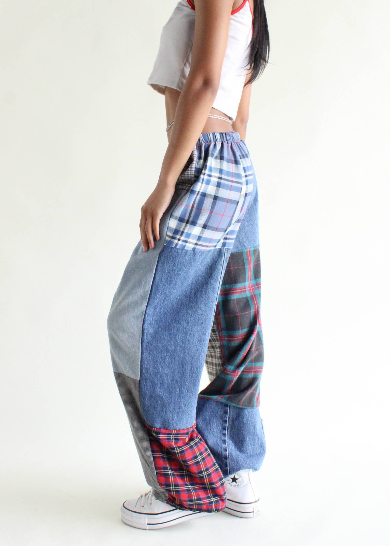 American Recycled Clothing - Wholesale Pants - Women's - Flannel & Denim Combo Pants Bundle9