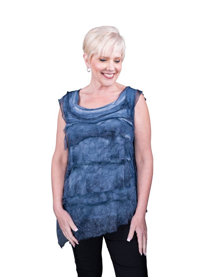 TINA Stephens Italy/Tees By Tina - Wholesale Blouse - Women's - Arianna Silk Ruffle Top (BT205)15