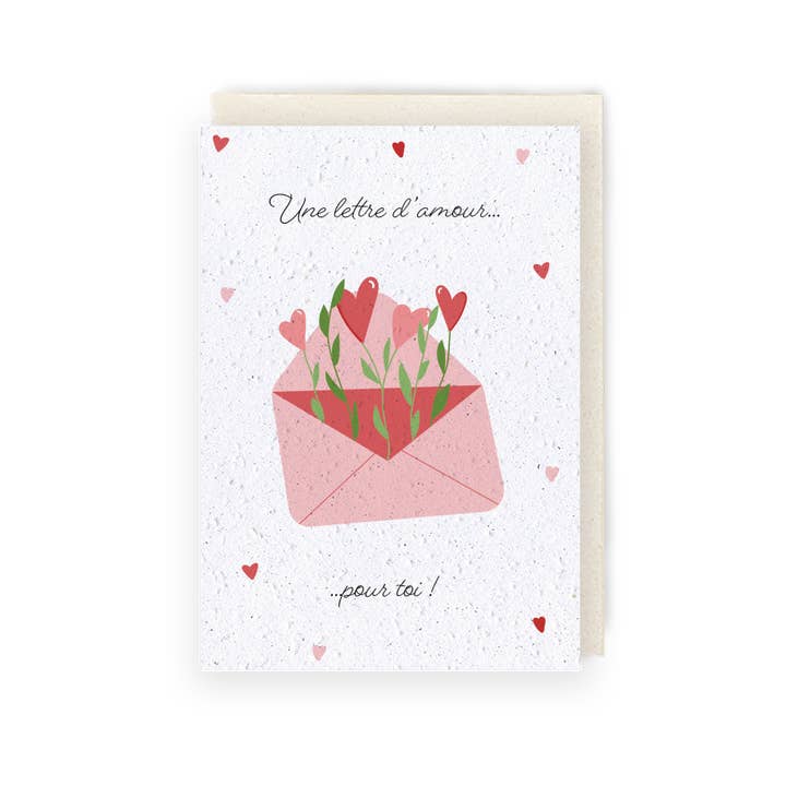 Plantable card - love letter for wholesale by Papier Fleur