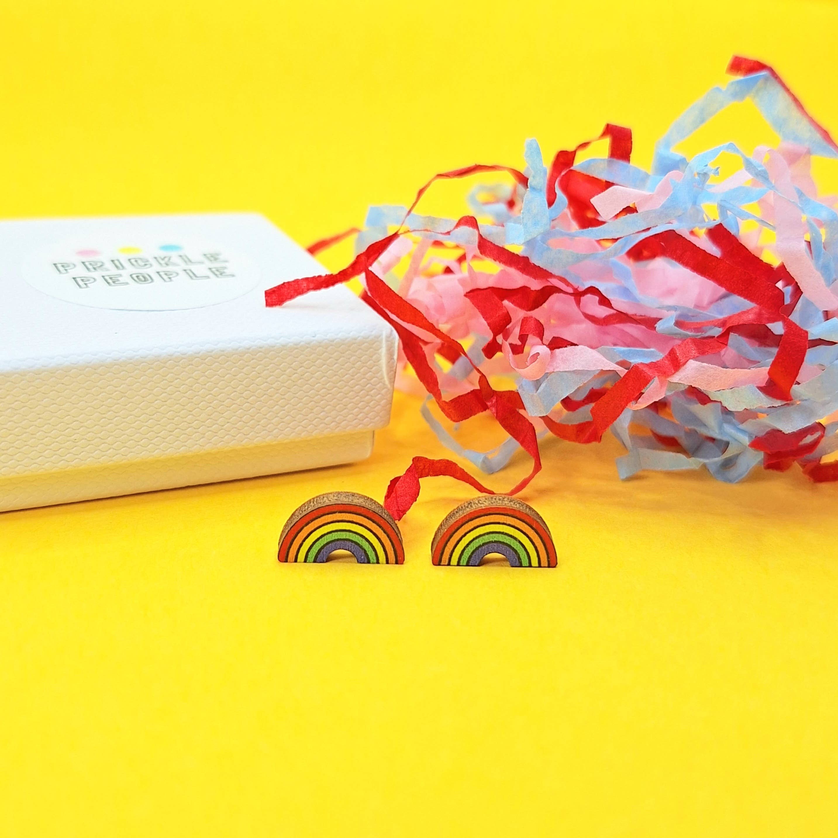 Prickle People – wholesale Stud/post earrings – Bright Rainbow Stud Earrings4