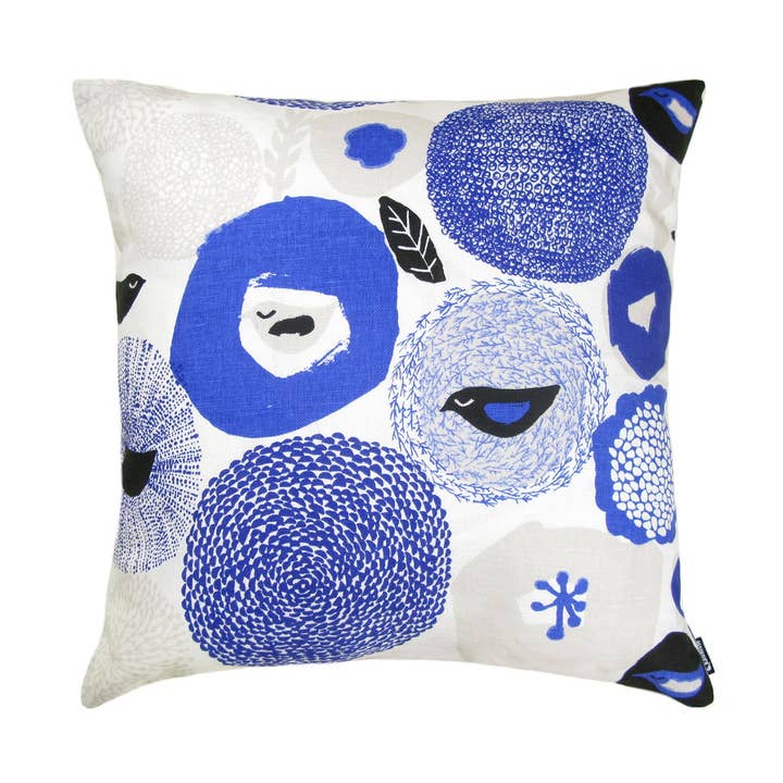 Funda de cojín con diseño nórdico azul Sunnuntai para venta al por mayor de Kauniste