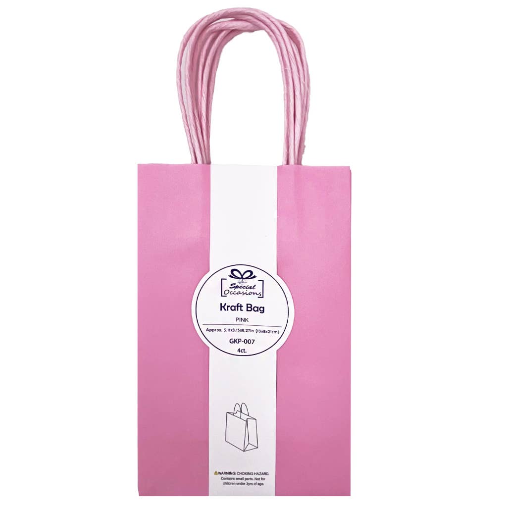 Angels Craft - Wholesale Gift Bag - Medium Kraft Bag, 3ct (Available in 5 color options)3