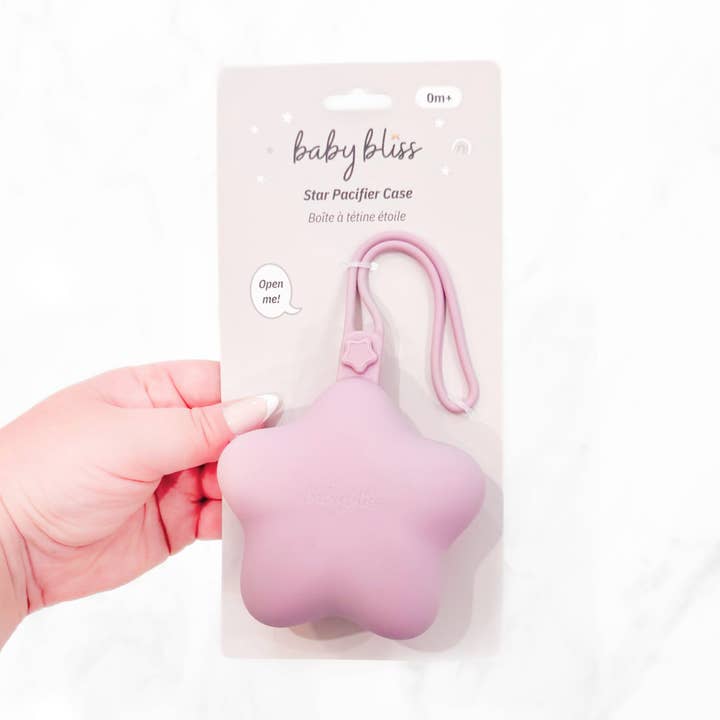 Star Pacifier Holder Case - Lavender for wholesale by Baby Bliss