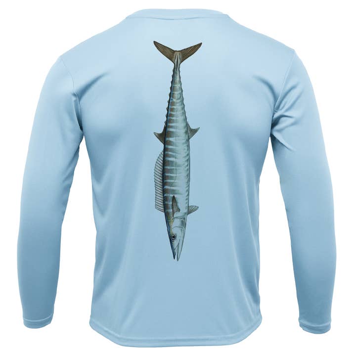 Camisa de manga comprida UPF 50+ de manga comprida Key West Wahoo por atacado de Saltwater Born