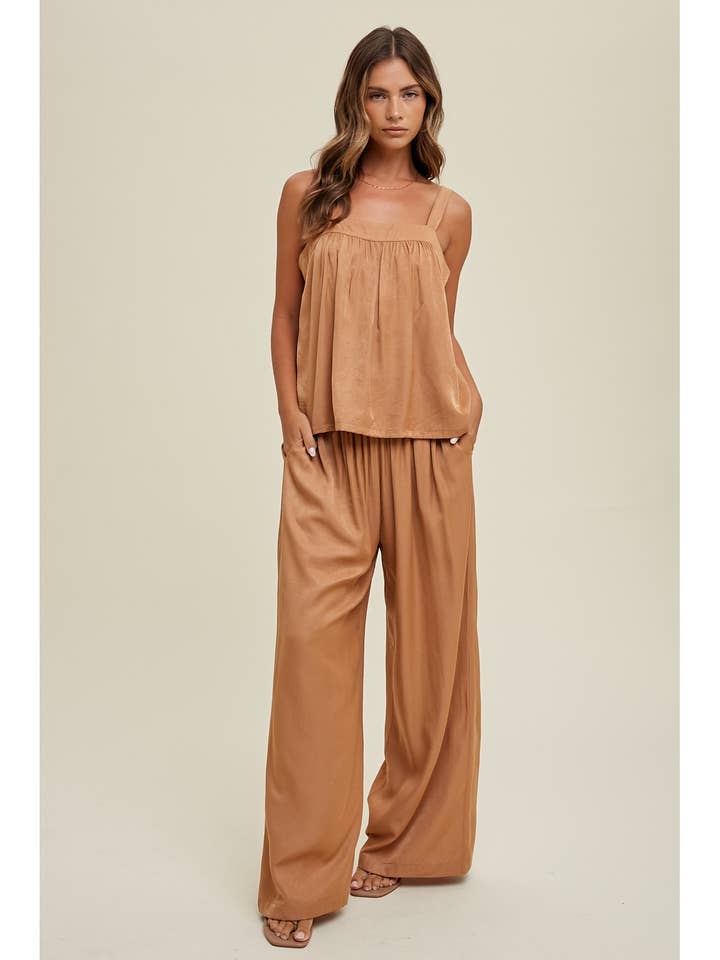 TWO PIECE TOP AND PANTS SET / WL23-8046 for wholesale by Wishlist Apparel