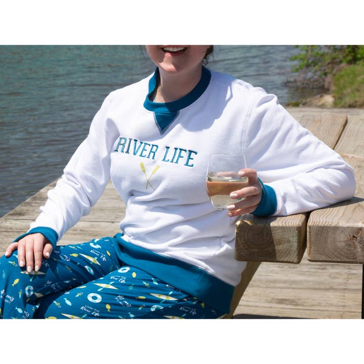 Pavilion - Wholesale Graphic Sweatshirt - Women's - River Life - 2XL White Unisex Crewneck Sweatshirt9