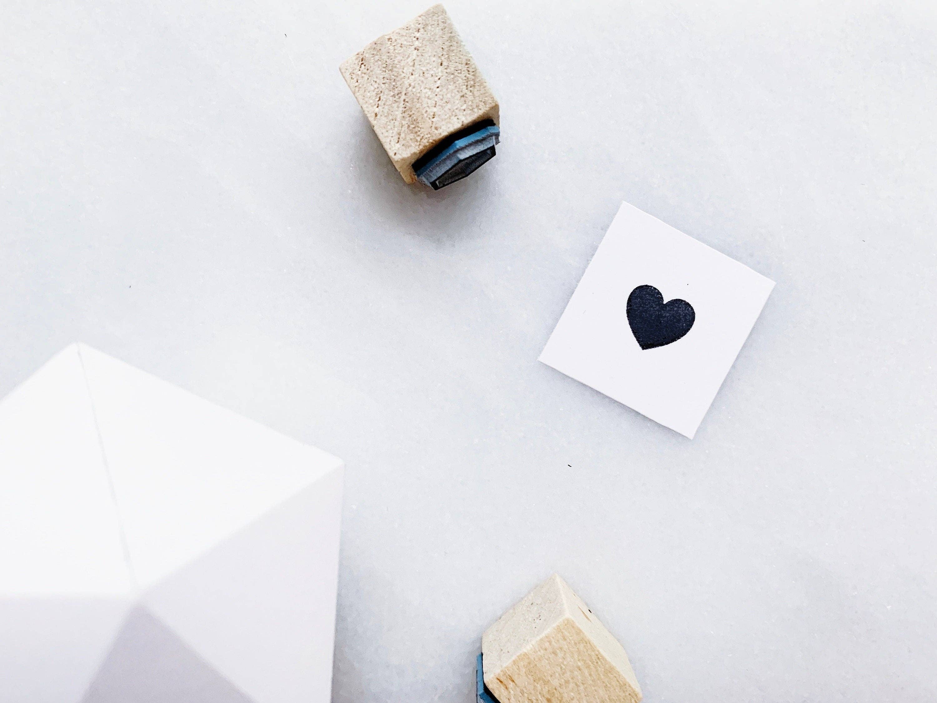 Papergram - Wholesale Rubber/Decorative Stamp - Small Heart Rubber Stamp • Tiny Shape Stamps