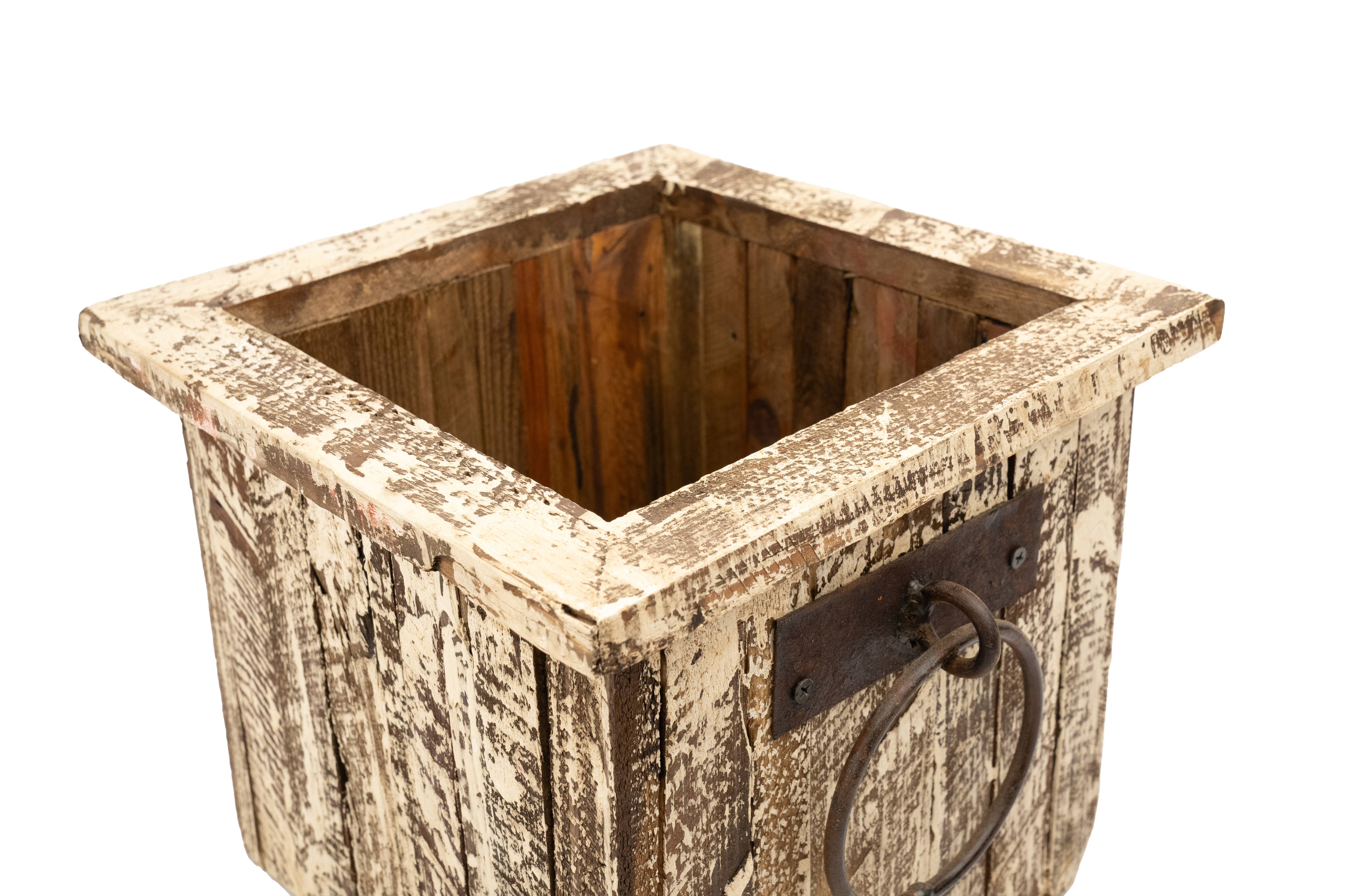 My Amigos Imports - Wholesale Planter Box - Gardner Rustic Wooden Square-Planter-11x11x10H-Garden Decor21